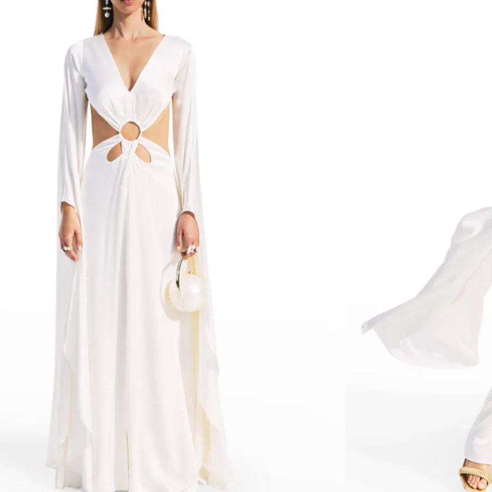 Cult Gaia Jasmin Gathered Cutout Gown